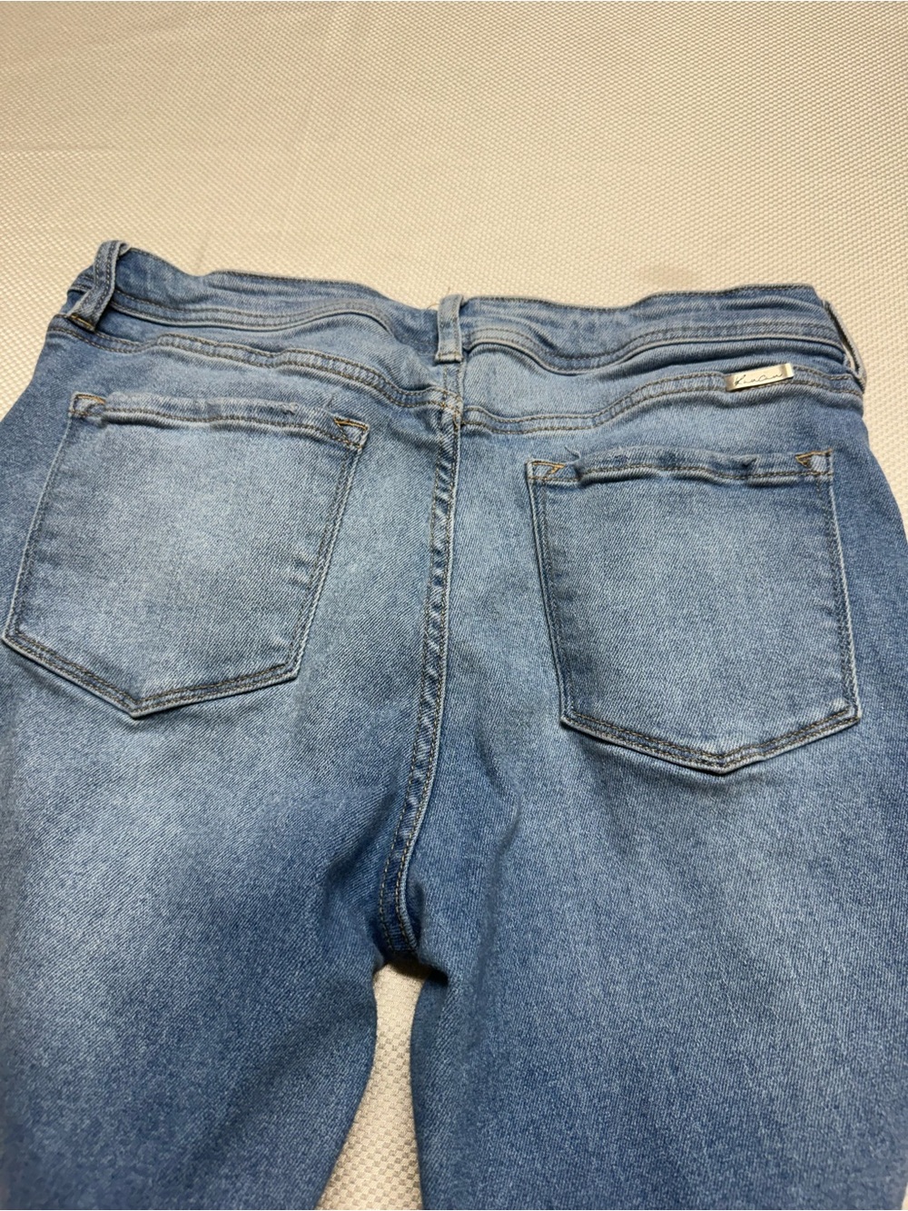 KanCan Light Blue Flared Jeans with Frayed Hem - Picture 3 of 10